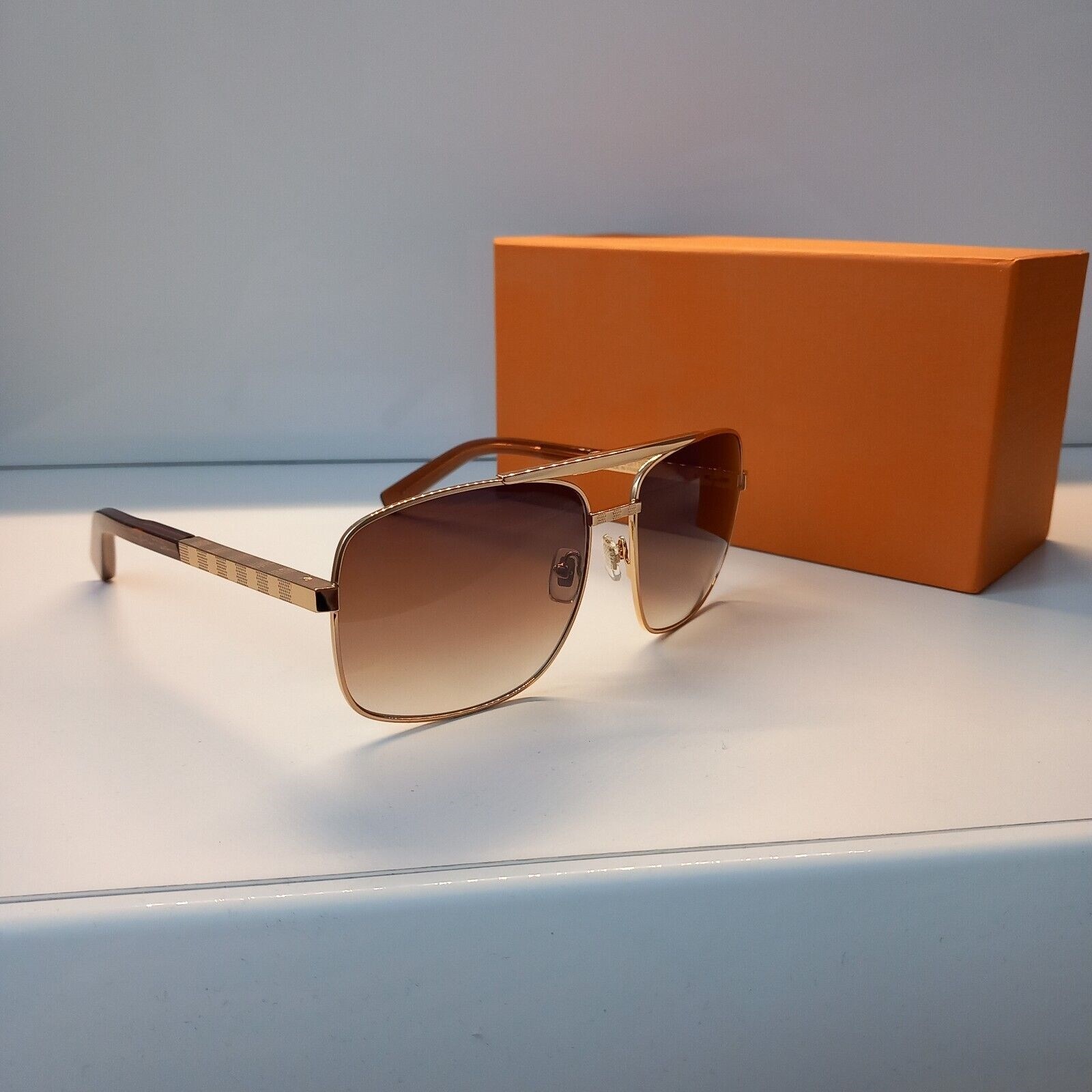 with box designer sunglasses men classic attitude metal square frame popular retro avant-garde outdoor uv 400 protection sunglasses0259