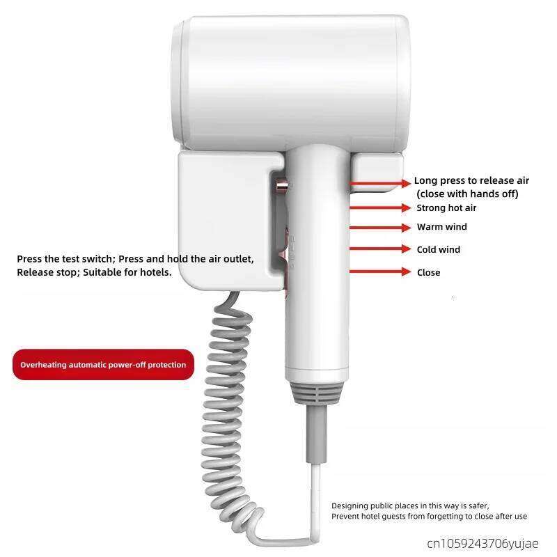 Factory Direct Sales Of Hotel Wall Mounted Bathroom Hair Dryers, Non Perforated High-Power Air Ducts, Wholesale
