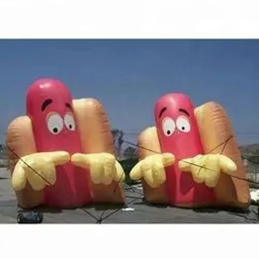 10m height (33ft) Customized advertising giant Inflatable hotdog,lovely aerated sausage balloon for promotion