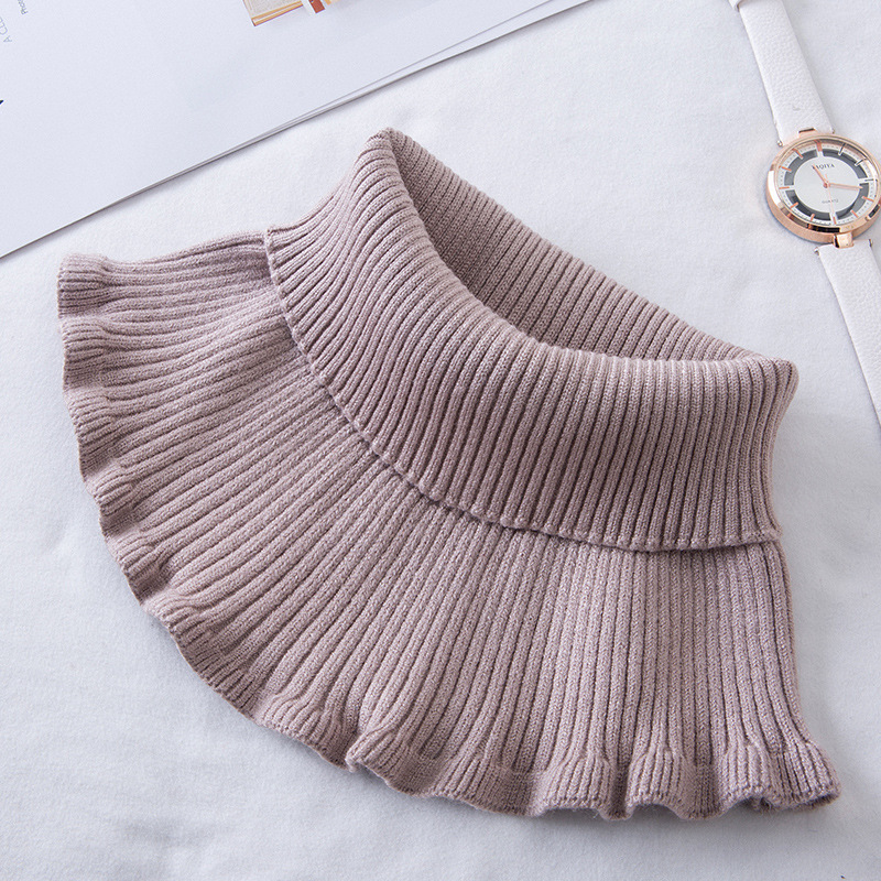 K1036 Cashmere neck cover for men and women elastic cervical vertebrae warm wool yarn knitted neck collar high collar false collar neck protection hea
