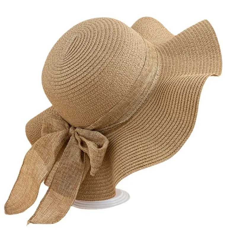 Womens Straw Hat for Sun Protection and Shade Foldable Portable Beach Hat M250616