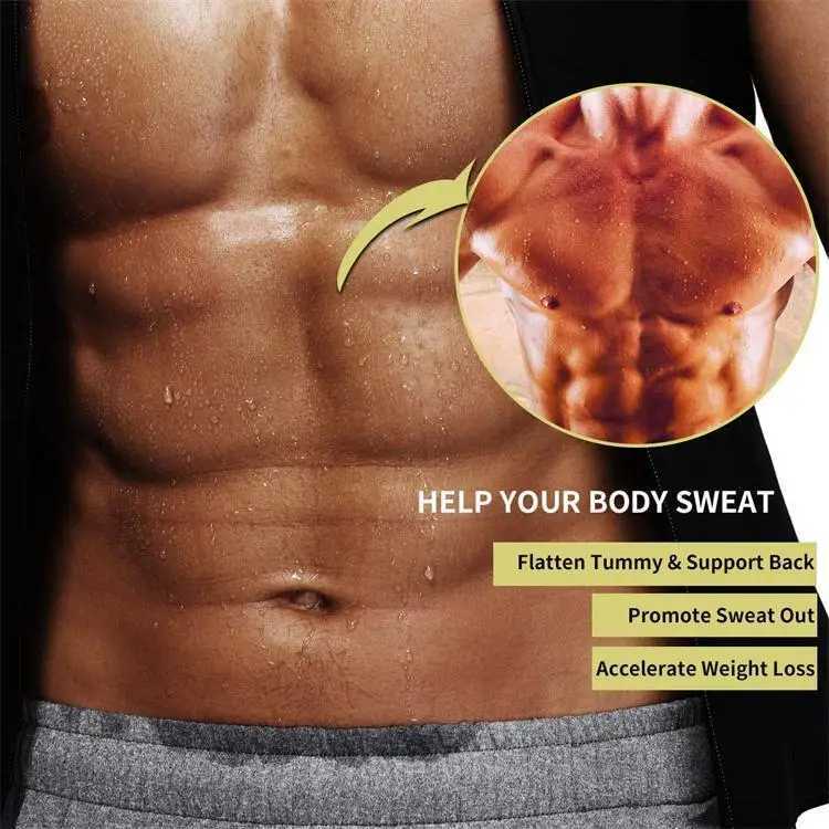 Mens Waist Corset Chest Abdominal Binder Slimming Belly Neoprene Tank Top Fat Burner Sweating Reductive Girdle Body Shaper W250616