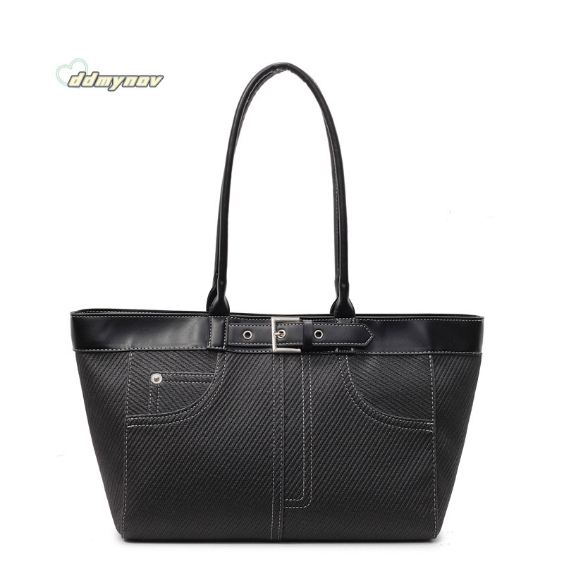 Minimalist Large Capacity Tote for Women 2025 Summer Korean Fashion Stylish Office Commute Shoulder Underarm Bag ddmynov ddmynov