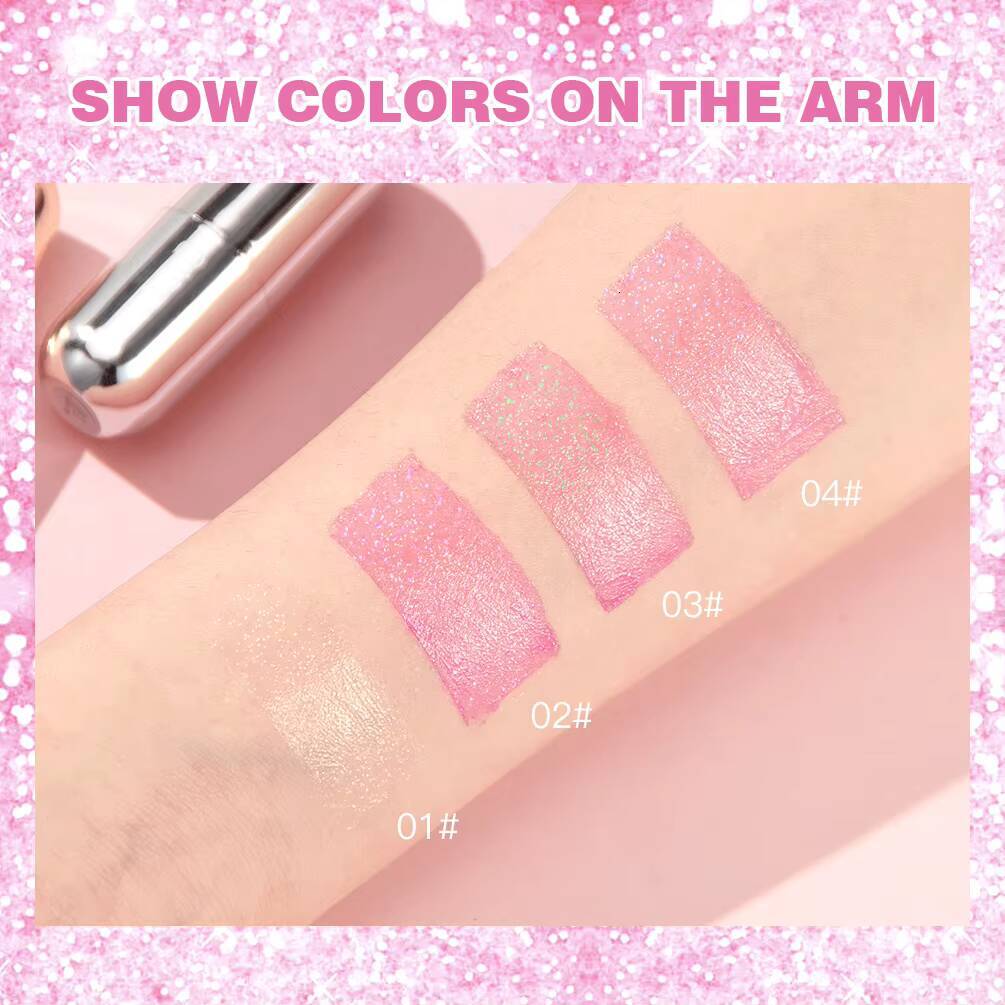 Sparkling Sequins Color Changing Jelly Moisturizing Glitter Pearl Lip Balm Long Lasting Transparent Lipstick Gel happy