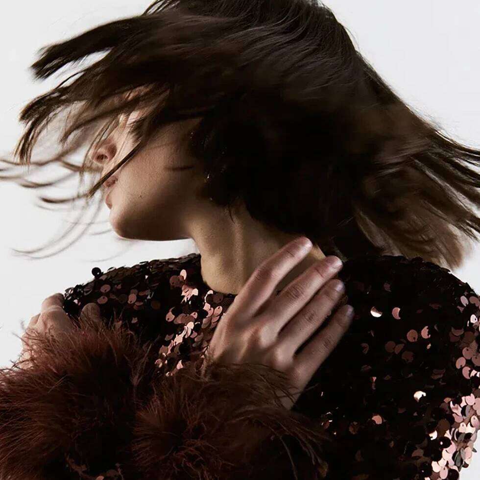 Women's Elegant Celebrity Sequin Cuff Feather Retro Slim Long-Sleeve Long Fashion Evening Party Dress