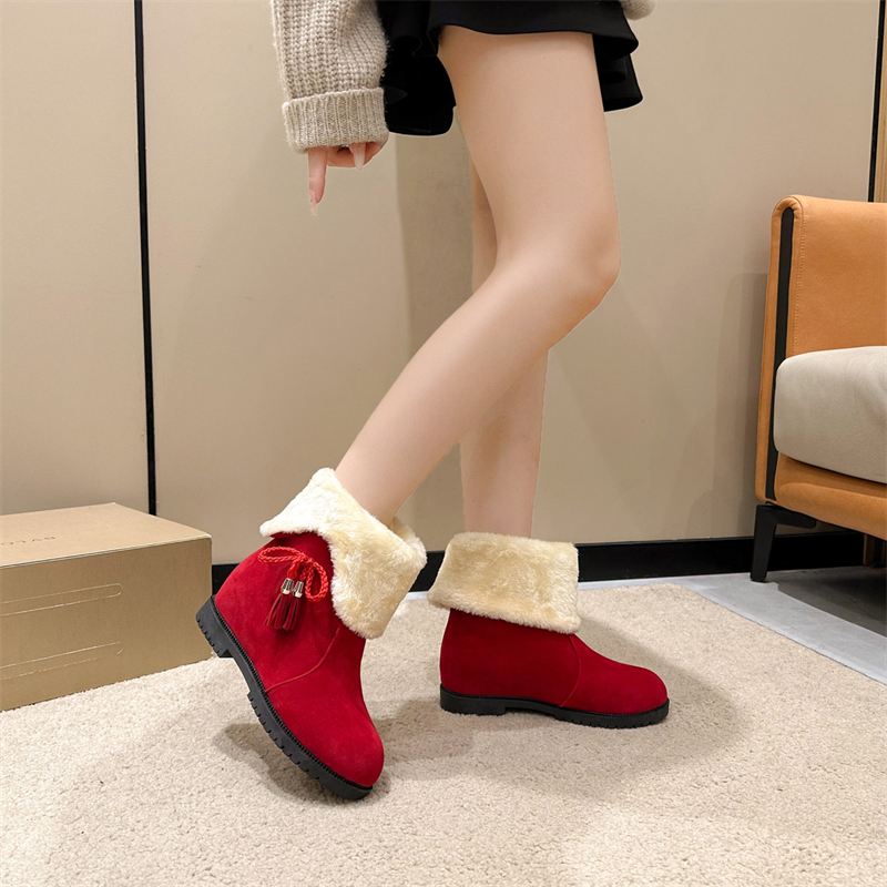 new Free shipping designer Boots for woman cotton shoes keep warm Fashion Boots platform black red white snow boots