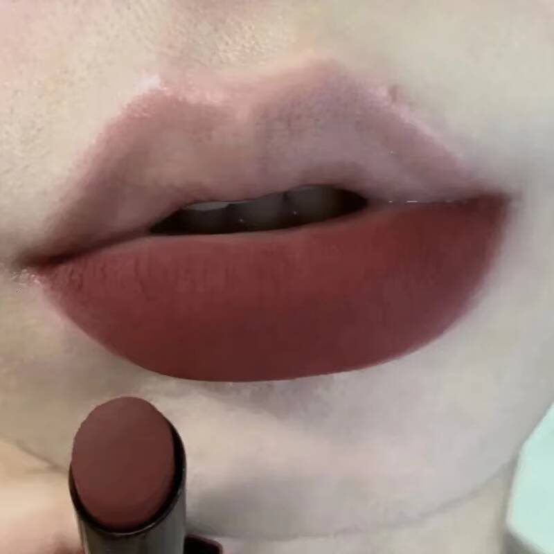 TX010Thin Tube Matte Lipstick, Waterproof Sweatproof, Does Not Fade Or Remove Makeup, Can Be Used on Both Lips and Cheeks happy