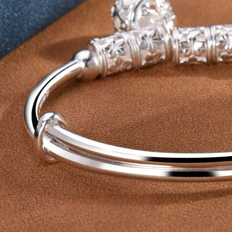 Fashion 925 Sterling Silver Adjustable for Women Luxury Designer Bell Pendant Ball Bangle Charms Jewelry Gift Z250616
