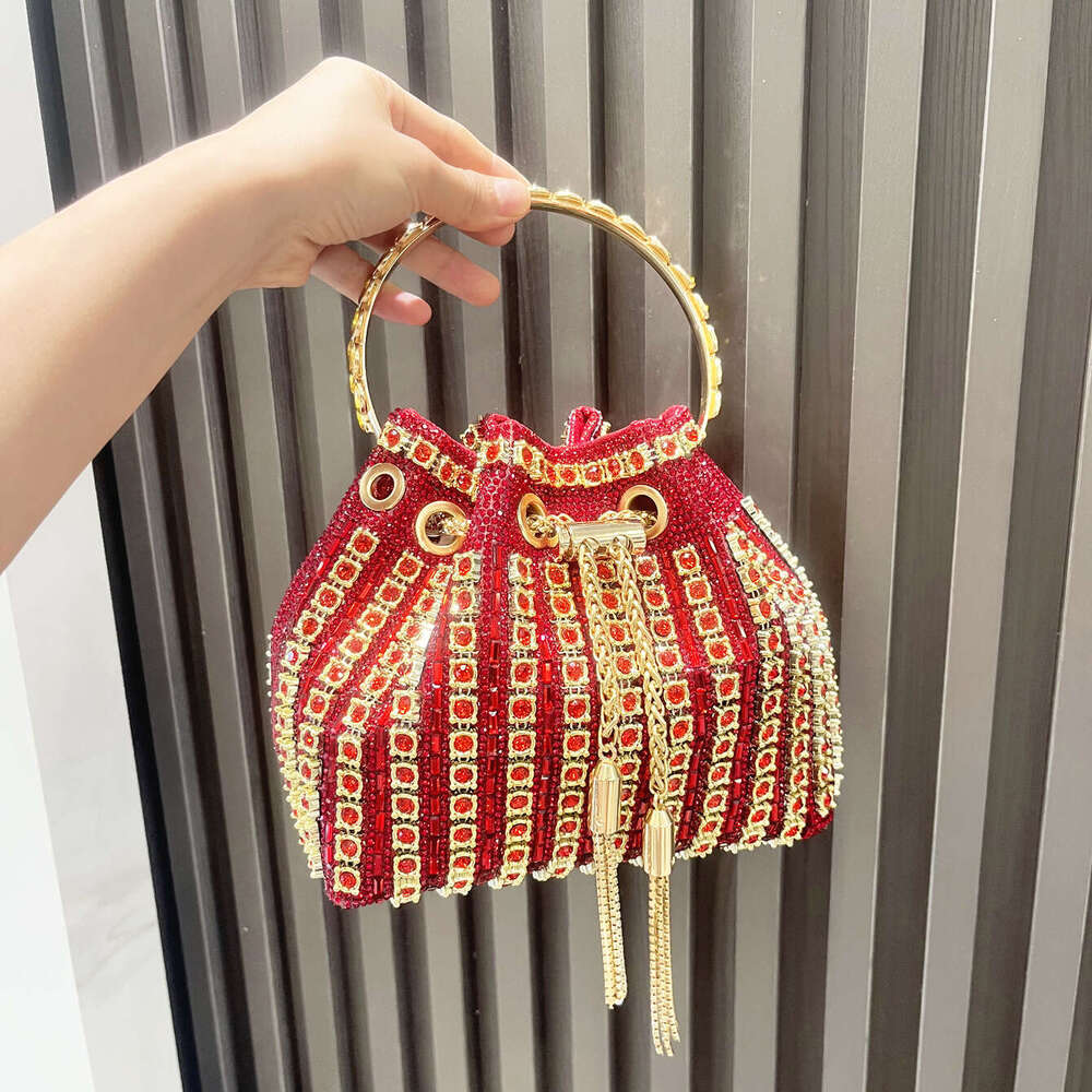 Designer Luxury Tote Sac Evening hangbag Rhinestone Evening Handbag New High-Value Women's Fashionable Diamond-Studded Chain Single Shoulder Cros
