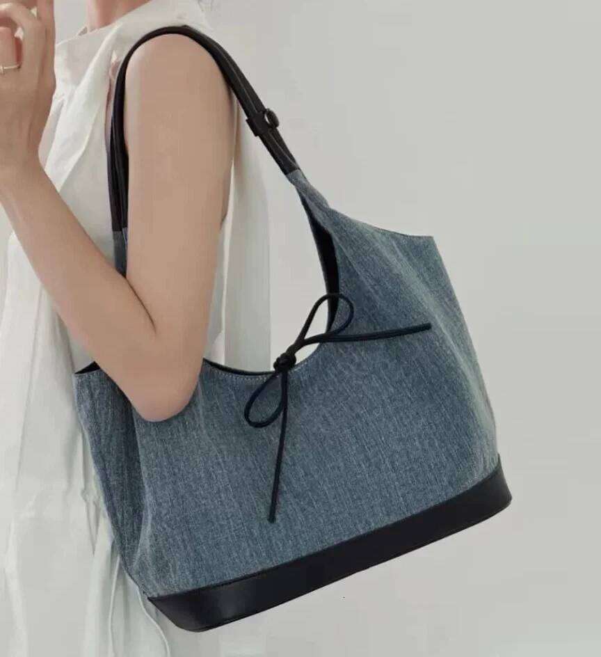 Fashion patchwork Denim Women bucket bags Cowboy Shoulder Bags Large capacity Designer ladies Handbags big Totes