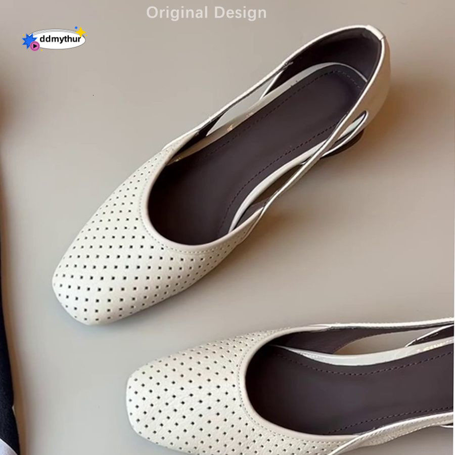 Fashion ~~ Ultra Soft French Style Women's Square Toe Hollow Breathable Mary Jane Shoes ddmythur