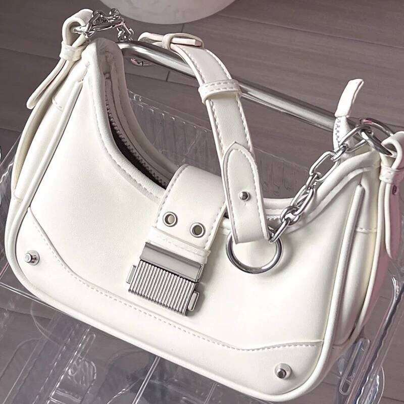 Women's Bags Designer Y2k Bags For Women Designer Handbags And Purses 2023 New In PU Sequined Lock Rivet Decoration Small Underarm Shoulder Bag