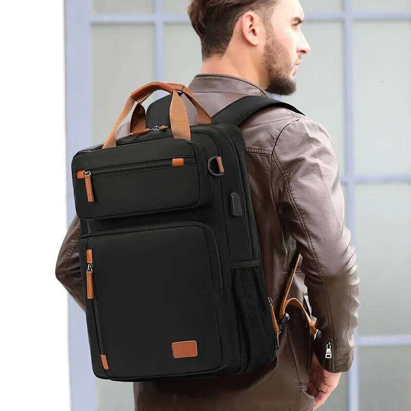 Casual Business Men's Computer 15.6 Inch Laptop Waterproof Oxford Cloth Anti-Theft Travel Backpack