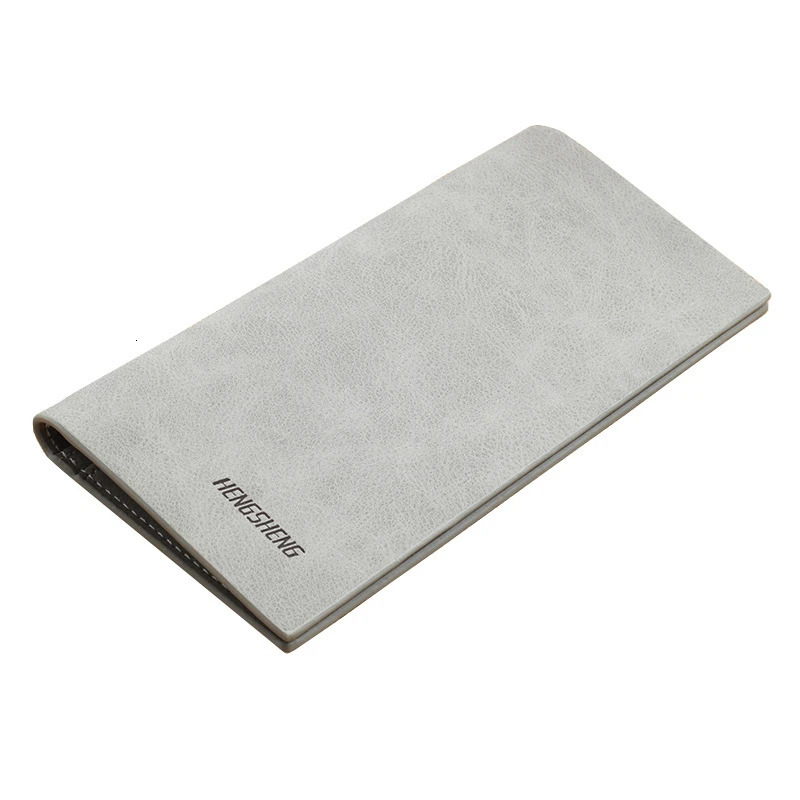 Long Mens Wallet Thin Vintage Frosted Soft Leather Billfold Mens Personalized Fashion Student Ticket Holder Moneybag 250614