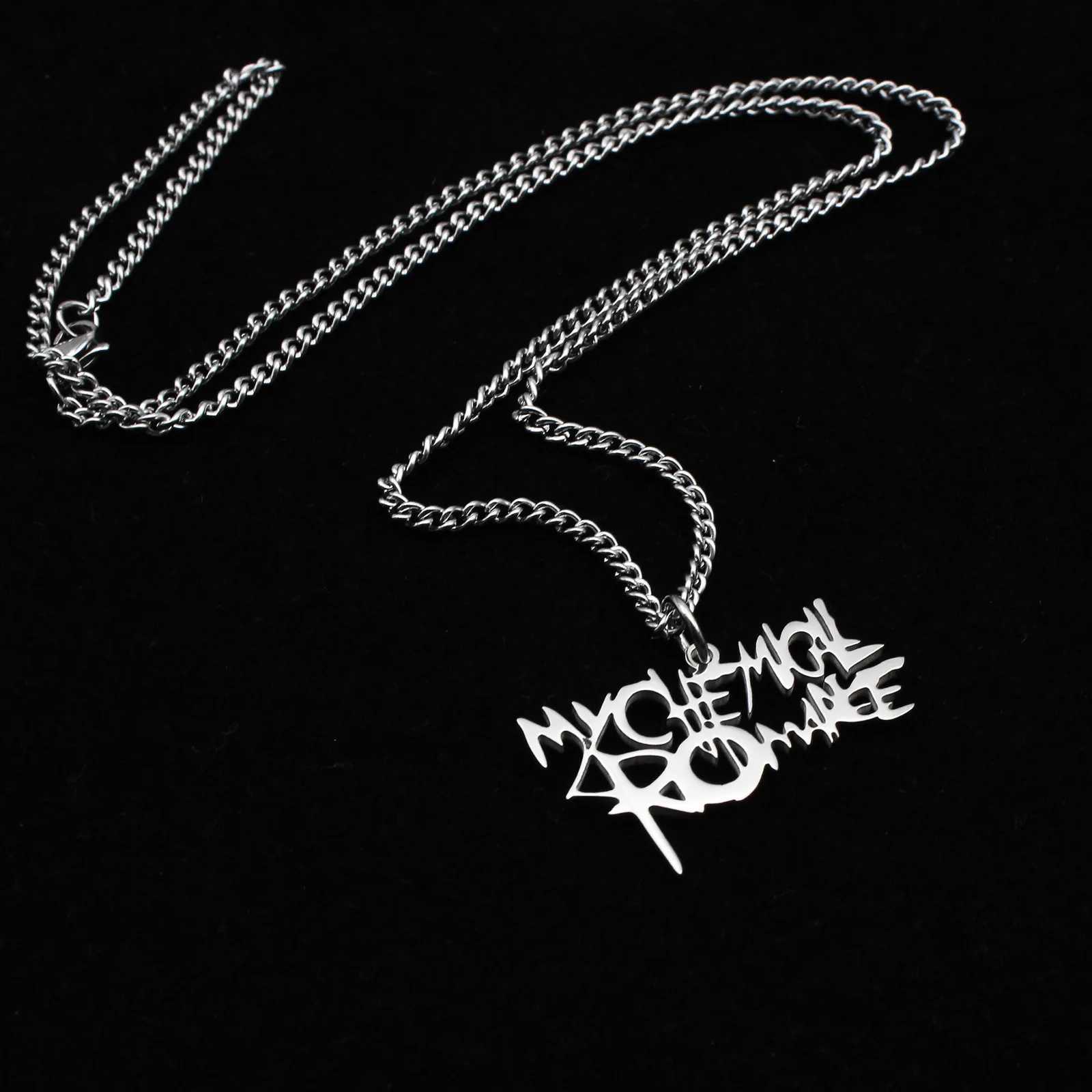 Rock Band My Chemical Romance Necklaces Cosplay MCR Stainless Steel Pendant Necklace Fashion Geometric Jewelry Gifts W250616
