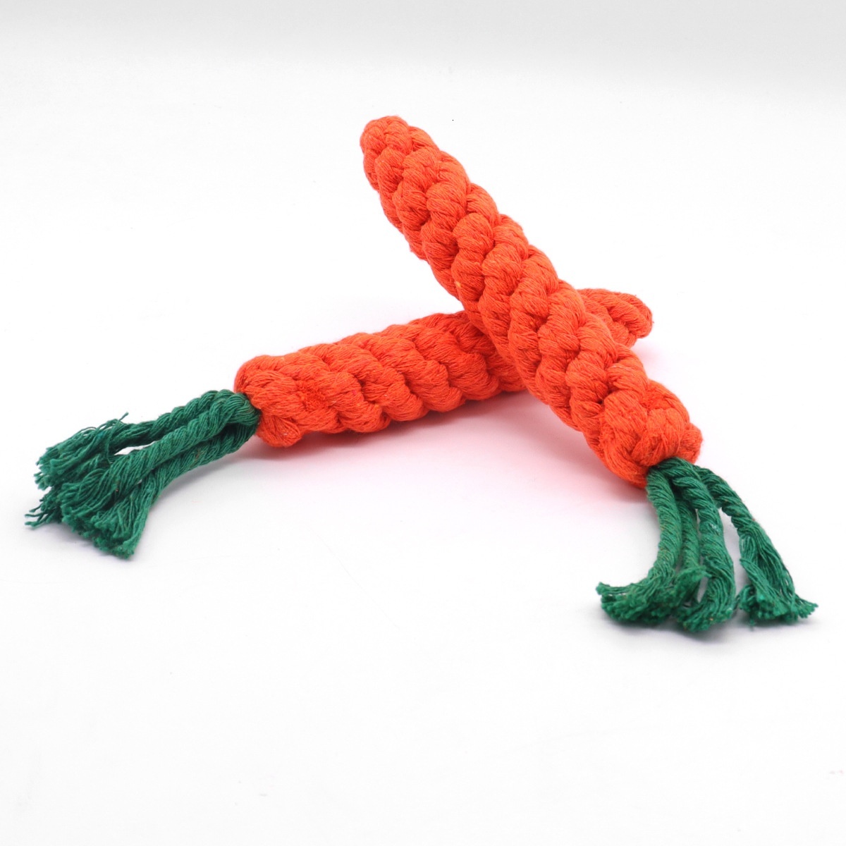 Dog Toy Pet Supplies Indestructible Toy Self-Entertainment Knot Carrot Dog Chew Durable Cotton Rope Bite-Resistant