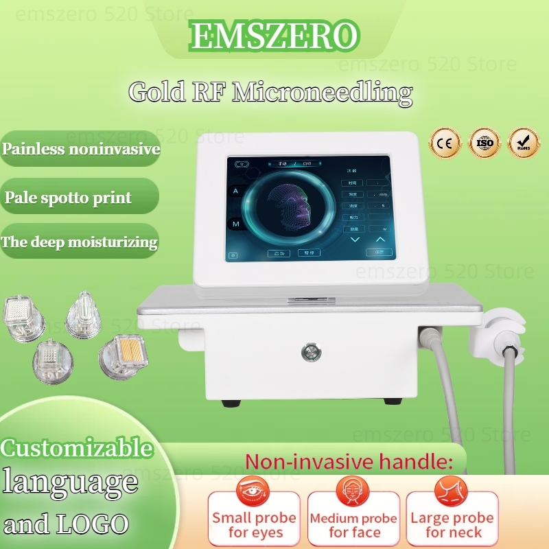 Gold Radio Frequency Micro-needle Instrument Deep Repair Skin Firming Anti-Wrinkle Equipment High-End Beauty Salon