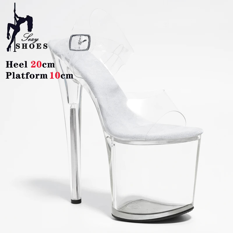 Transparent Crystal Women Sandals with Heels Pole Dancing T-show Model Stripper Shoes Party Club StilettosBrides Wed-ding Shoes 250610