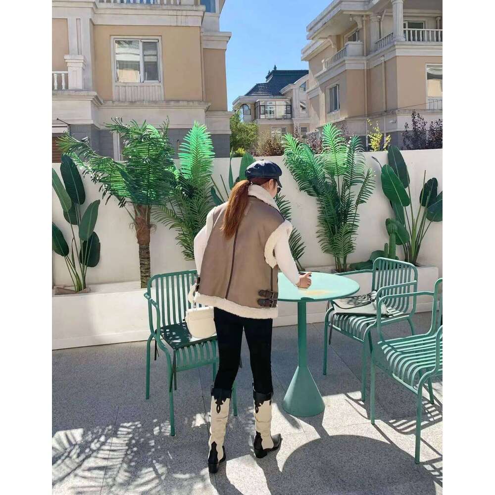 RARF 2024 autumn winter new ladies warm fur integrated sleeveless fleece ing coat vest jacket