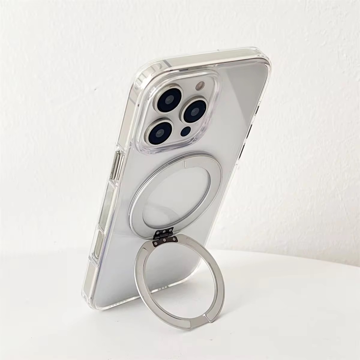 Durable Protective Shell with Integrated Adjustable Kickstand for Mobile Devices