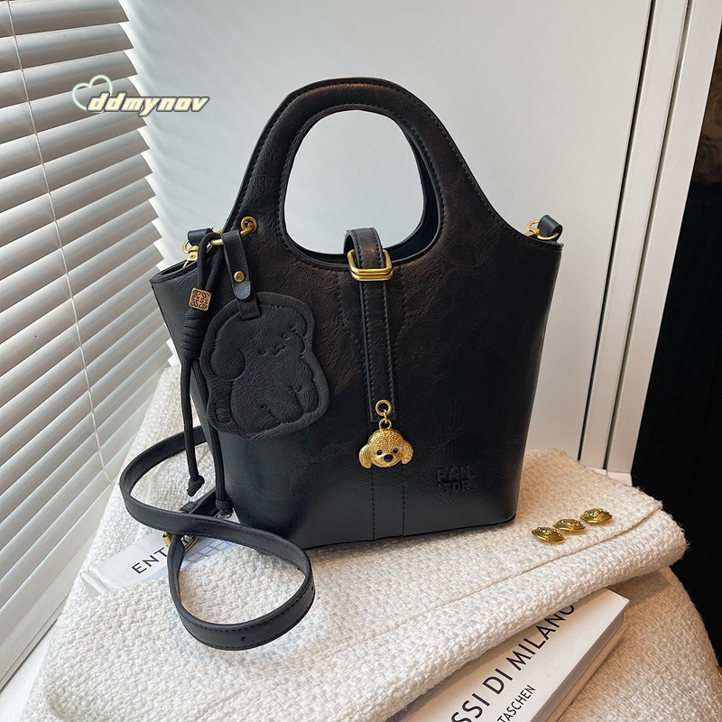 Summer 2025 New Style Basket Cute Dog Handbag Large Capacity Mother and Child Shoulder Crossbody Bag ddmynov ddmynov ddmynov