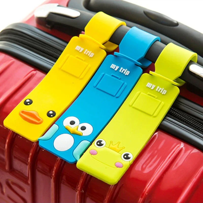 Fashion Travel Accessories Cute Animals Strip Luggage Tag Silicone Suitcase ID Addres Holder Baggage Boarding Portable Label 250616