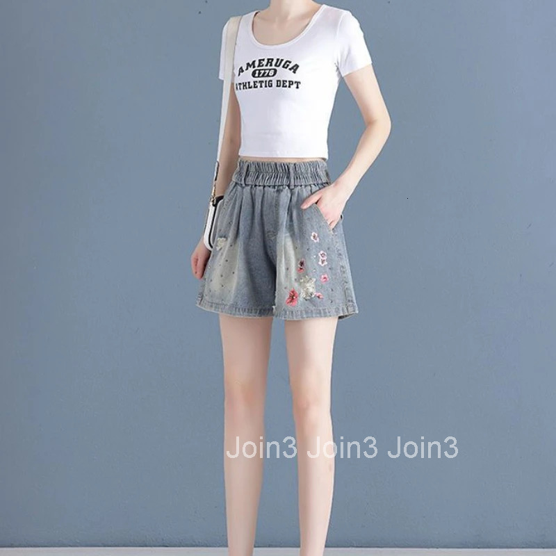 Baggy Denim Shorts for Women Loose With Waist Pocket Short Jean Pants Woman Wide Outfits XL Korean Style Classic Wholesale Hot