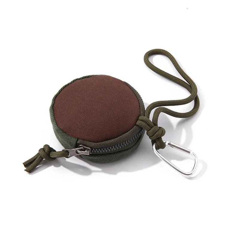 Unique Round Coin Purse Womens Bag Keychain Pendant Corduroy Embroidery Portable Headphones Car Key Bag Change Wallet 250614