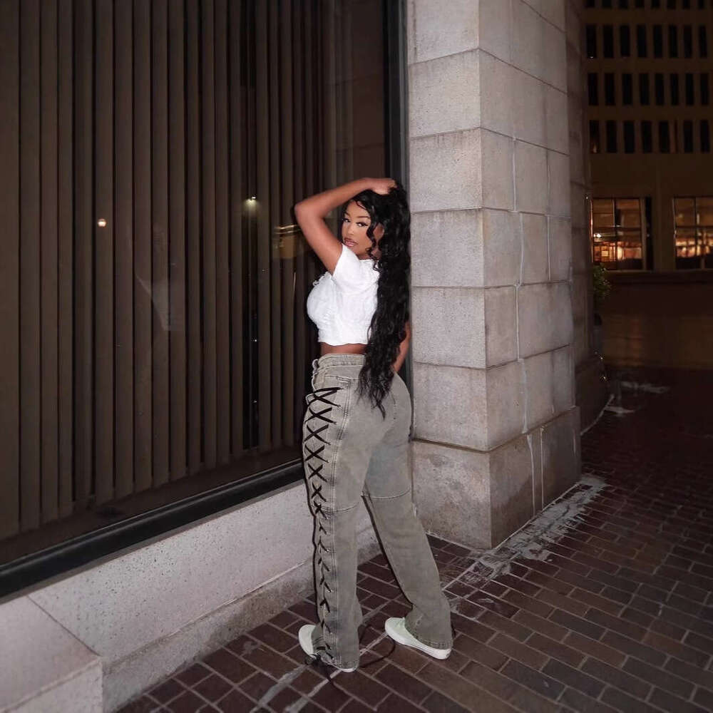 Summer New Fashion Street Color Block Print Slim Fit Sexy Women's Short Sleeve T-Shirt B5