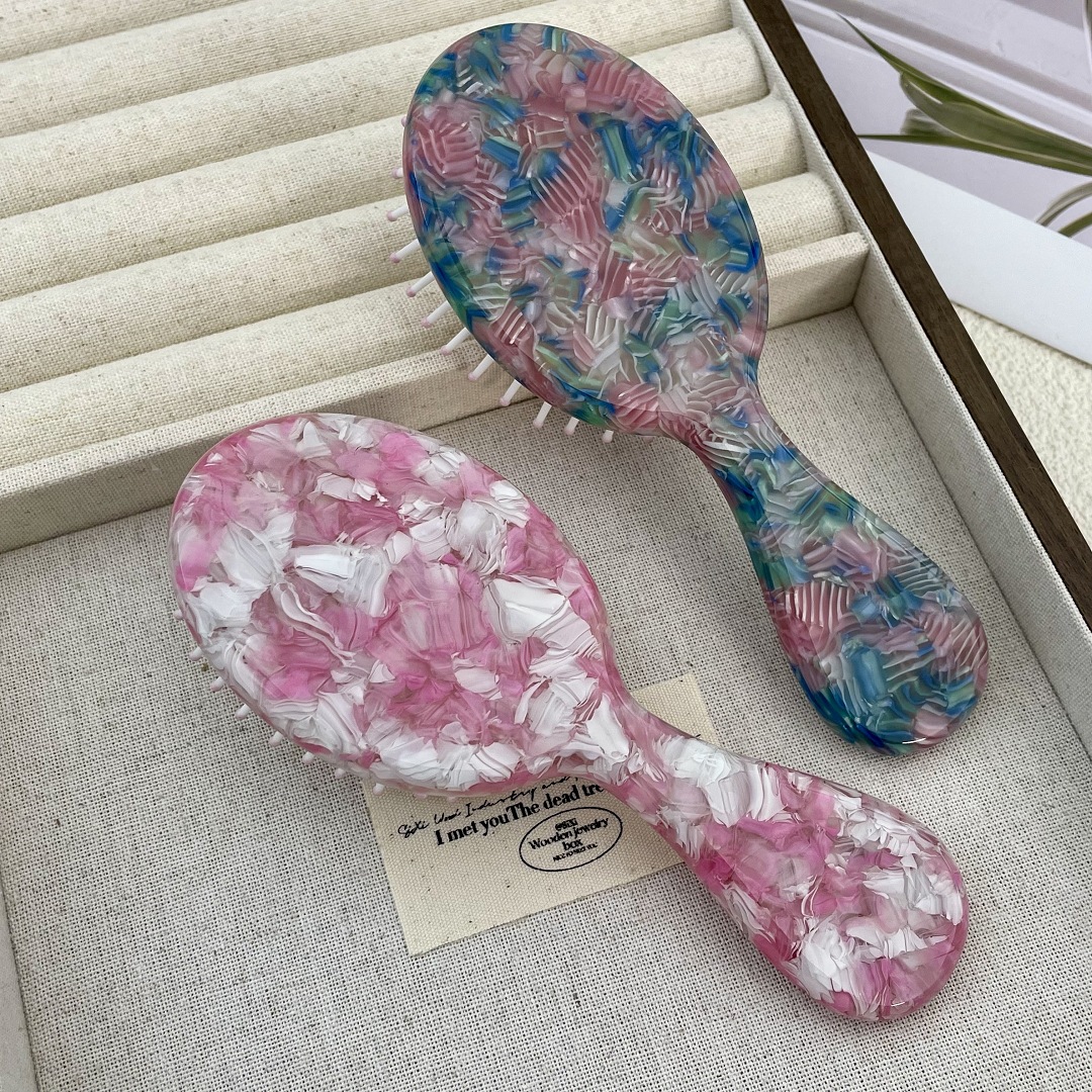 Cute Hair Comb Scalp Massage Air Cushion Hairdressing Hair Brush Acetate Portable Hair Styling Tools Hair Brushes