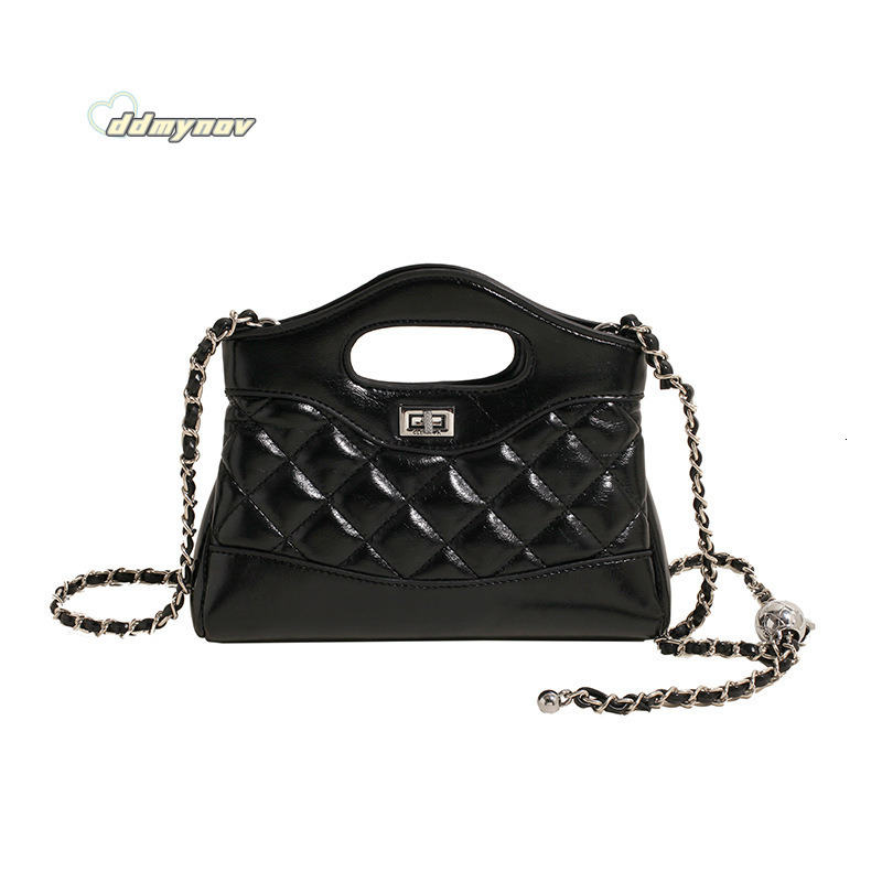 Korean Style Niche Quilted Handbag for Women 2024 New Fashion High-end Shoulder Commuter Crossbody Small Bag Trend ddmynov