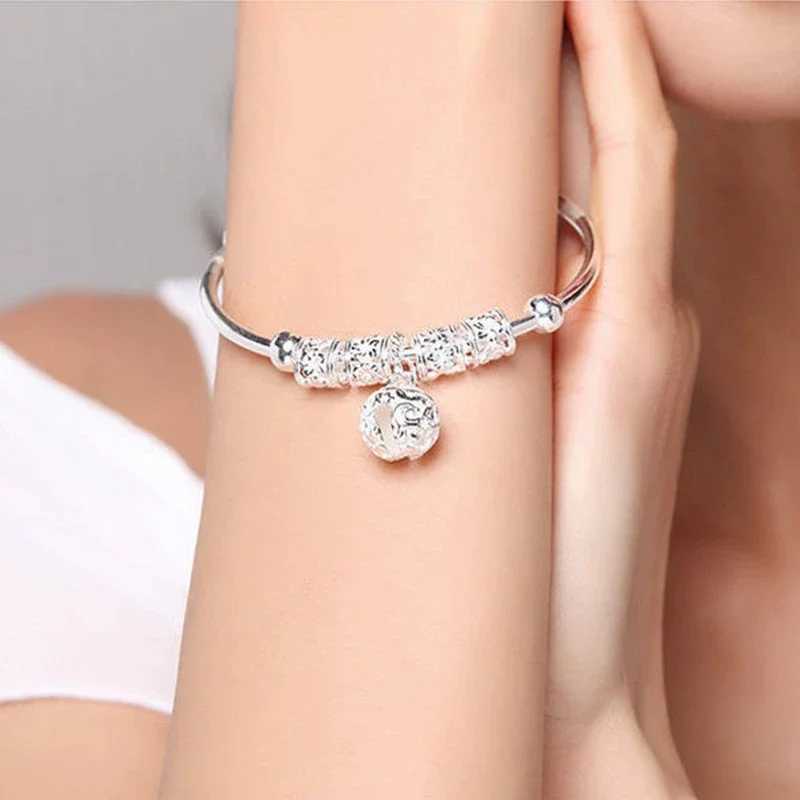 Fashion 925 Sterling Silver Adjustable for Women Luxury Designer Bell Pendant Ball Bangle Charms Jewelry Gift Z250616