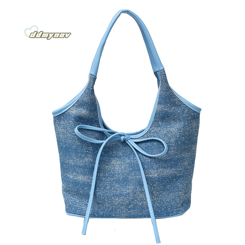 Unique Stylish Bowknot Tote for Women 2025 Spring Large Capacity Casual Versatile Commuter Shoulder Underarm Bag ddmynov ddmynov