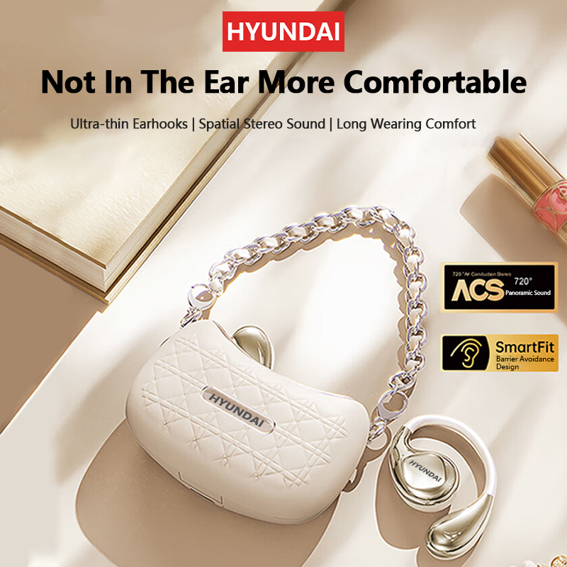 HYUNDAI Luxury Fragrance Bag Bluetooth Earphones Small Sachet Open Headphones pro max designer Style HIFI High Sound Earbuds Light For Gift YX46