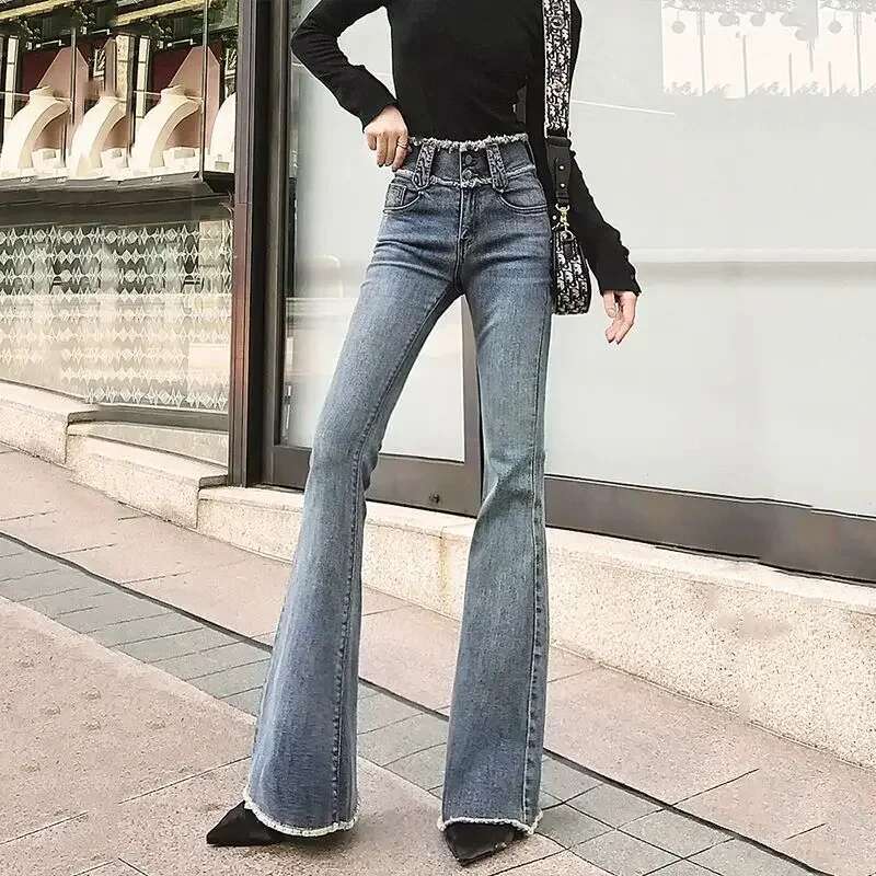 Retro Skinny and Capris Trousers Slim Fit Cowboy Pants for Woman Harajuku Fashion Vibrant Trend 2025 Z R A Womens Cropped Jeans