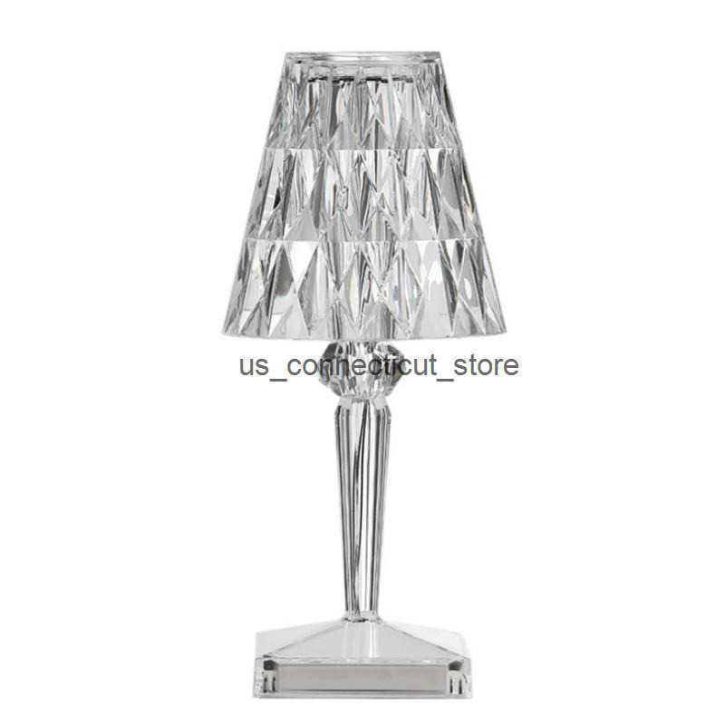 Italian Design Acrylic Kartell Battery Table Lamp Charging LED Night Light Touch USB Brilliant Flower Lamps Room Hotel Decor Q250616