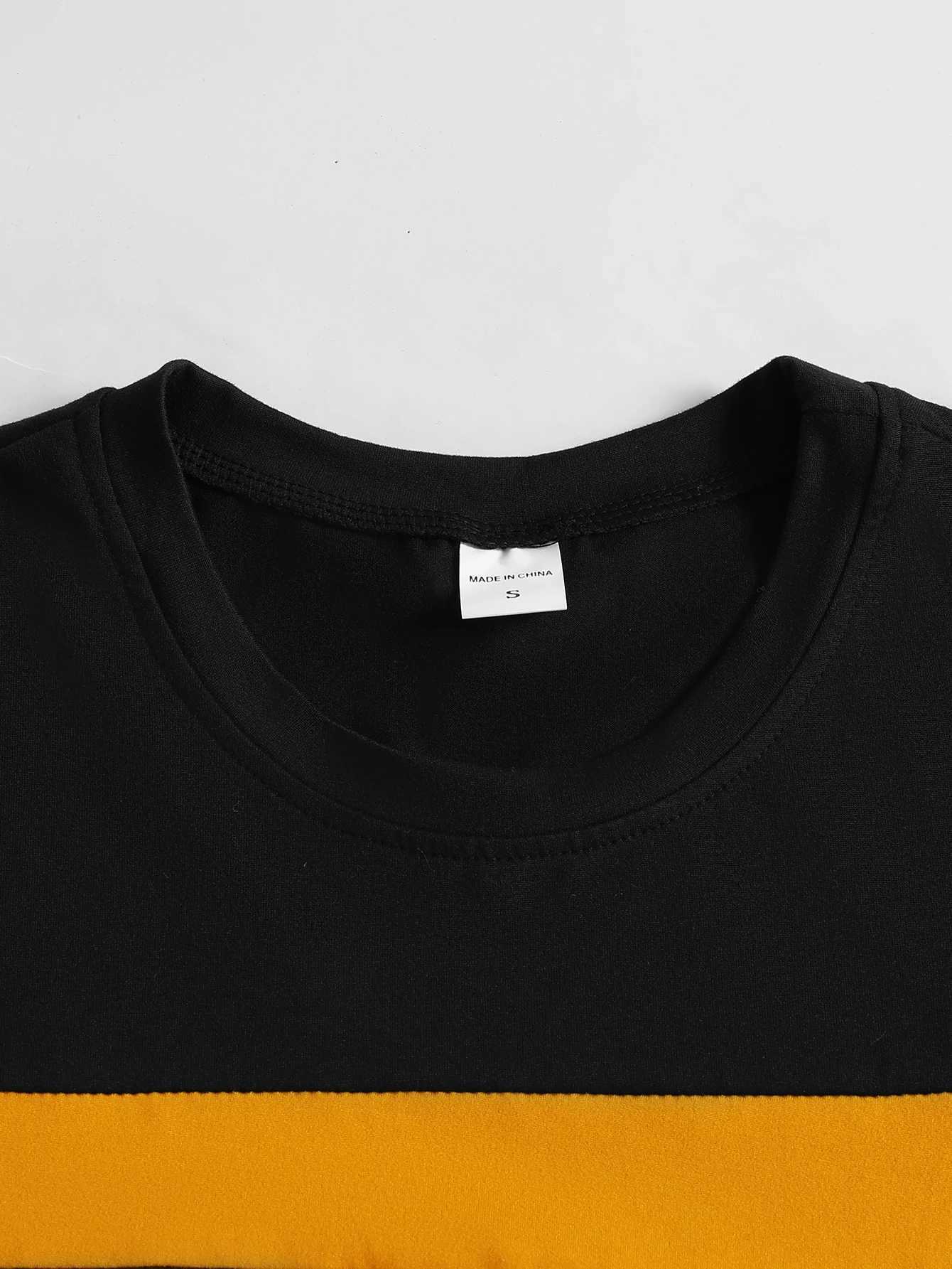 New Mens T-shirt Classic Short Sleeved Top Summer Top Casual Basic Sports Colorblocked Crew Neck Short Sleeves T-shirt Male W250616