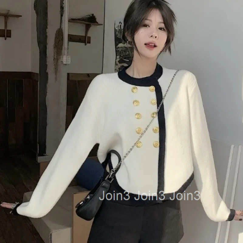 Knitted Sweater Woman Outerwear Spring Autumn Cardigan for Women Slim Jacket Casual Fall 2025 Top With Long Sleeves Novelties in
