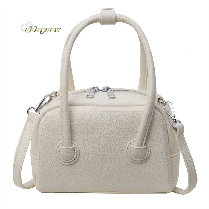 Niche Design Korean Style Lychee Pattern Handbag for Women 2025 Spring New Fashion Versatile Shoulder Crossbody Bag ddmynov