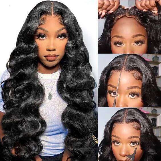 230% Pre Cut Body Wave Wear and Go Glueless Wigs Brazilian 5x5 Closure 13x4 Hd Transparent Lace Frontal Wig Human Hair