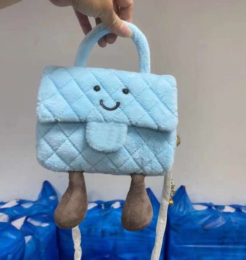 Hot selling New small fragrance Lingge chain hair new handbag wearing fly bag plush animal toy girl birthday gift designer bag