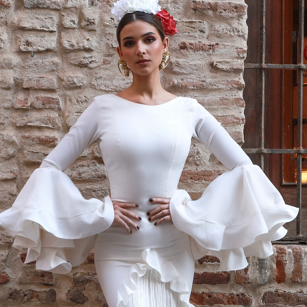 White Evening Dress 2025 Mermaid Ruffles Skirt Long Spanish Style Prom Dance Dresses Ceremony Party Gowns for Women