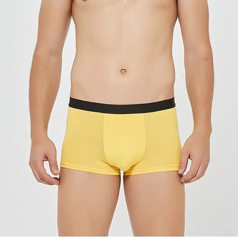 4Pcs Men Boxer Ventil Mens Panties Underwears Breathable Sexy Male Boxer Solid Underpants Comfortable Underwear Mens Boxers 250614