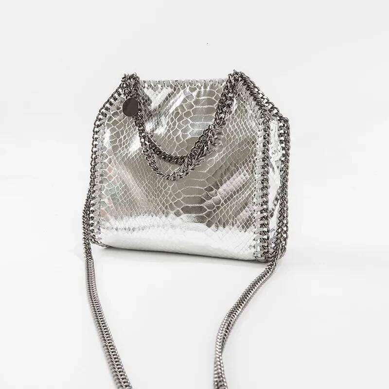 Brand Women s Metal Chain Small Square Crossbody Bags Trendy Snake Pattern Lady Messenger Phone Bag Females Handbags