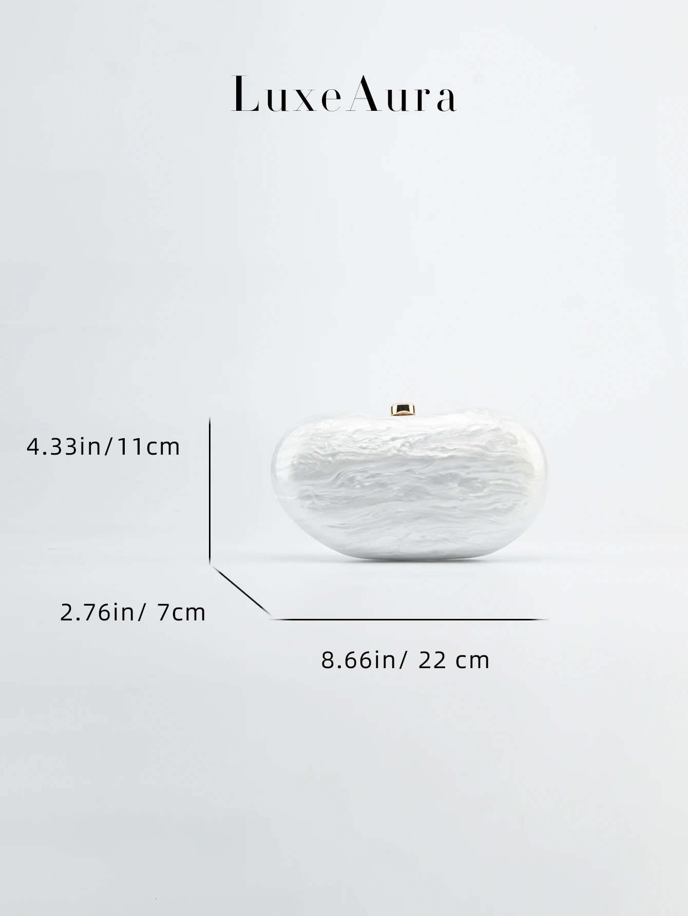 The Latest European and American Fashion a PearlLike Effect Marble Pattern Acrylic Bag 250614