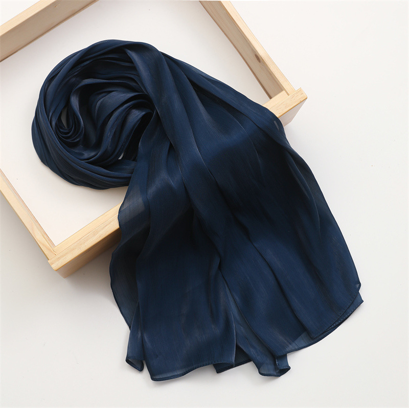 K1035 New style small fresh and soft spring, summer, autumn and winter solid color Japanese and Korean scarf sun protection warm shawl cotton and line