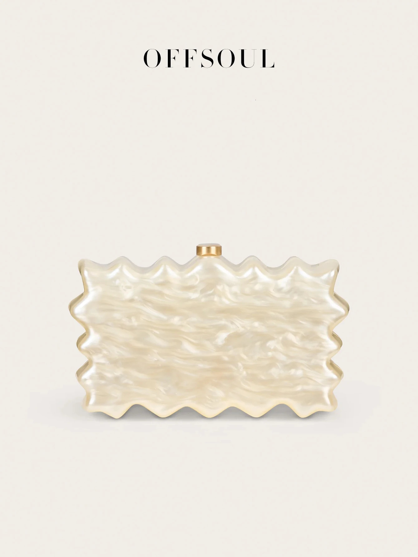 European and American Fashion Acrylic Marble Wave Shell Box Small Square Bag Banquet Mobile Phone Hand Crossbody Versatile Party Wedding Fa 250614