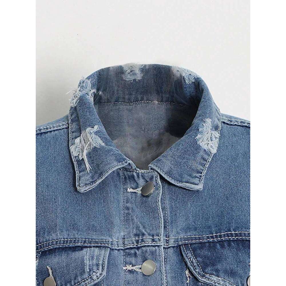 ROMISS Patchwork Knitted Denim Coats For Women Lapel Long Sleeve Hit Color Tassel Jackets Female Clothing Fashion Autumn 2024