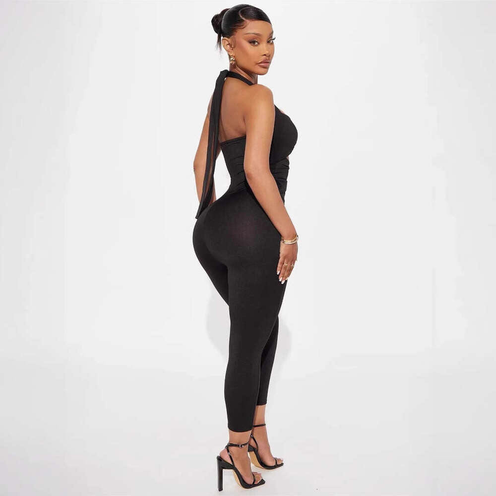 Summer New Fashion Sexy Slim Fit Solid Color Jumpsuit For Women B5