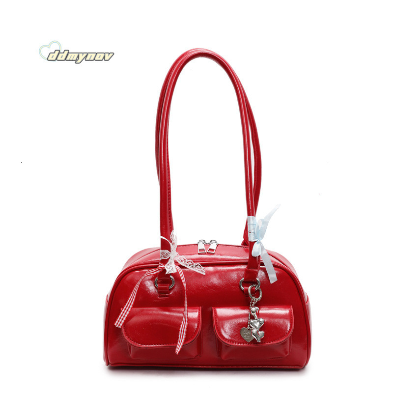 Spring Korean Niche Stylish Ribbon Shoulder for Women 2025 Yunzhen Same Style Versatile Commuter Underarm Boston Bag ddmynov ddmynov